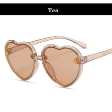 Load image into Gallery viewer, 2023 Glitter Heart Sunglasses Children&#39;s Cartoon Bee Sunglasses Girls Cute Vintage Glasses Love Eyewear Trend Gafas De Sol Mujer