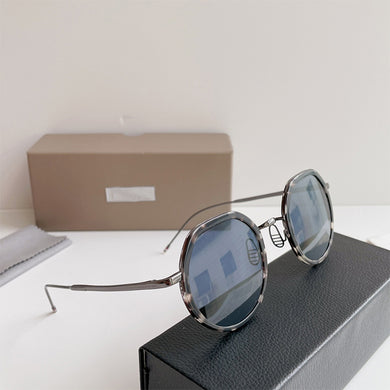 2023 High Quatity Luxurious Pure Titanium Sun Glasses Thom Brand Retro Round Sunglasses UV Protection Outdoor Eyewear