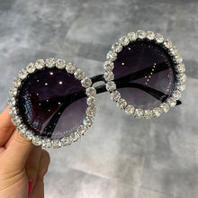 Load image into Gallery viewer, 2023 sales custom logo private label round  shades bling diamond sun glasses crystal women sunglasses trendy