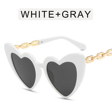 Load image into Gallery viewer, 2023 Ladies Car Driving Glasses Chain Sunglasses Cute Peach Heart Glasses Heart-shaped Decorative Sunglasses