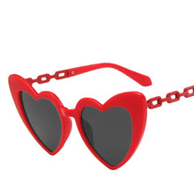 Load image into Gallery viewer, 2023 Ladies Car Driving Glasses Chain Sunglasses Cute Peach Heart Glasses Heart-shaped Decorative Sunglasses