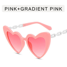 Load image into Gallery viewer, 2023 Ladies Car Driving Glasses Chain Sunglasses Cute Peach Heart Glasses Heart-shaped Decorative Sunglasses