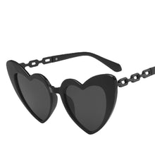 Load image into Gallery viewer, 2023 Ladies Car Driving Glasses Chain Sunglasses Cute Peach Heart Glasses Heart-shaped Decorative Sunglasses