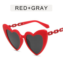 Load image into Gallery viewer, 2023 Ladies Car Driving Glasses Chain Sunglasses Cute Peach Heart Glasses Heart-shaped Decorative Sunglasses