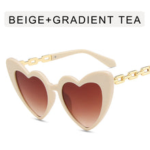Load image into Gallery viewer, 2023 Ladies Car Driving Glasses Chain Sunglasses Cute Peach Heart Glasses Heart-shaped Decorative Sunglasses