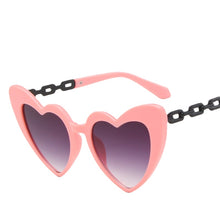 Load image into Gallery viewer, 2023 Ladies Car Driving Glasses Chain Sunglasses Cute Peach Heart Glasses Heart-shaped Decorative Sunglasses
