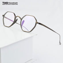 Load image into Gallery viewer, 2023  Brand Titanium Glasses Frame Men Hexagon Optical Myopia Prescription Eyeglasses Frame Women Ultralight Eyewear 152