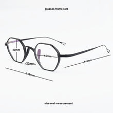 Load image into Gallery viewer, 2023  Brand Titanium Glasses Frame Men Hexagon Optical Myopia Prescription Eyeglasses Frame Women Ultralight Eyewear 152