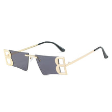 Load image into Gallery viewer, 2023  Small Frame B Letters Sunglasses Women Brand Sun Glasses Rimless Square Metal Men Hollow Out Eyewear Shades