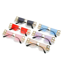 Load image into Gallery viewer, 2023  Small Frame B Letters Sunglasses Women Brand Sun Glasses Rimless Square Metal Men Hollow Out Eyewear Shades