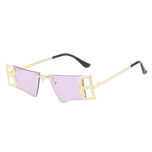 Load image into Gallery viewer, 2023  Small Frame B Letters Sunglasses Women Brand Sun Glasses Rimless Square Metal Men Hollow Out Eyewear Shades