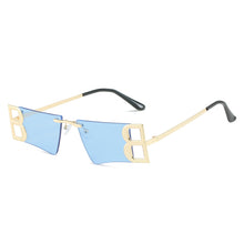 Load image into Gallery viewer, 2023  Small Frame B Letters Sunglasses Women Brand Sun Glasses Rimless Square Metal Men Hollow Out Eyewear Shades