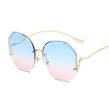 Load image into Gallery viewer, 2023  Round Gradient Sunglasses Women Metal Curved Temples Eyewear Ocean Rimless Sun Glasses Ladies UV400