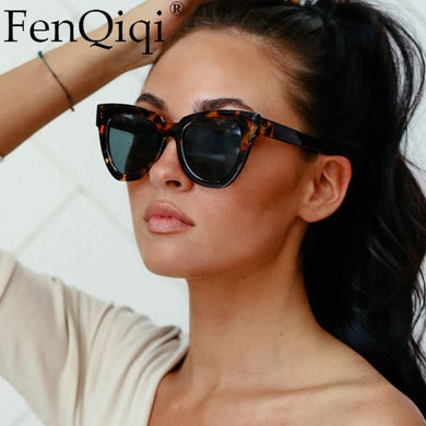 2023  Trend Leopard  Cat Eye Glasses Uv400 Ladies Sunglasses Brand Designer Oculos De Sol Feminino Unisex