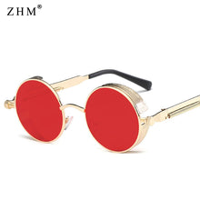 Load image into Gallery viewer, 2023 Metal Steampunk Sunglasses Men Women Round Glasses Brand Design Vintage Sunglasses  UV400 Eyewear