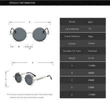 Load image into Gallery viewer, 2023 Metal Steampunk Sunglasses Men Women Round Glasses Brand Design Vintage Sunglasses  UV400 Eyewear