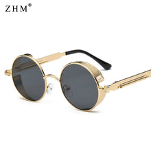 Load image into Gallery viewer, 2023 Metal Steampunk Sunglasses Men Women Round Glasses Brand Design Vintage Sunglasses  UV400 Eyewear