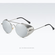 Load image into Gallery viewer, 2023 Mens Womens Eyewear Metal Vintage Gothic Steampunk Sunglasses Round Mirrored Retro Sunglasses