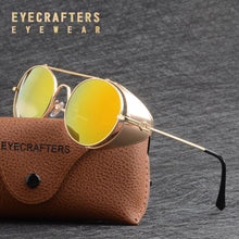 Load image into Gallery viewer, 2023 Mens Womens Eyewear Metal Vintage Gothic Steampunk Sunglasses Round Mirrored Retro Sunglasses