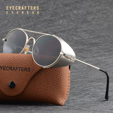 Load image into Gallery viewer, 2023 Mens Womens Eyewear Metal Vintage Gothic Steampunk Sunglasses Round Mirrored Retro Sunglasses