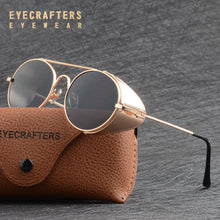 Load image into Gallery viewer, 2023 Mens Womens Eyewear Metal Vintage Gothic Steampunk Sunglasses Round Mirrored Retro Sunglasses