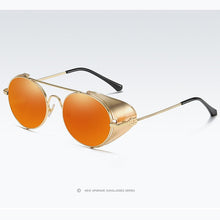 Load image into Gallery viewer, 2023 Mens Womens Eyewear Metal Vintage Gothic Steampunk Sunglasses Round Mirrored Retro Sunglasses