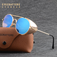 Load image into Gallery viewer, 2023 Mens Womens Eyewear Metal Vintage Gothic Steampunk Sunglasses Round Mirrored Retro Sunglasses