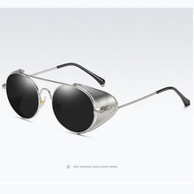 Load image into Gallery viewer, 2023 Mens Womens Eyewear Metal Vintage Gothic Steampunk Sunglasses Round Mirrored Retro Sunglasses