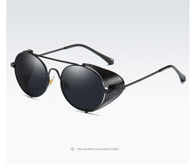 Load image into Gallery viewer, 2023 Mens Womens Eyewear Metal Vintage Gothic Steampunk Sunglasses Round Mirrored Retro Sunglasses