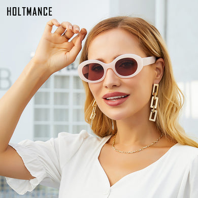 2023 Oval Jelly Grey Pink Sunglasses Women Brand Designer Shades UV400 Men Round Sun Glasses Oculos Gafas De Sol