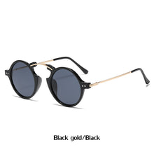 Load image into Gallery viewer, 2023 Steampunk Round Women Sunglasses Rivets Decoration Shades UV400 Men Trending Punk Leopard Sun Glasses