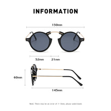 Load image into Gallery viewer, 2023 Steampunk Round Women Sunglasses Rivets Decoration Shades UV400 Men Trending Punk Leopard Sun Glasses