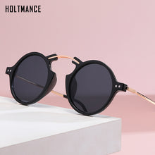 Load image into Gallery viewer, 2023 Steampunk Round Women Sunglasses Rivets Decoration Shades UV400 Men Trending Punk Leopard Sun Glasses