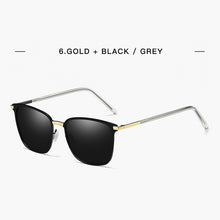 Load image into Gallery viewer, 2023  Stylish Polarized Sunglasses Men Square Metal Frame Grey Glasses Men Driver driving sunglasses UV400