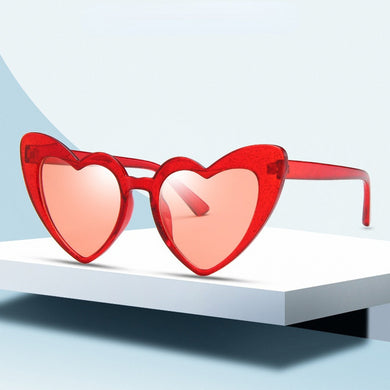 2023 Big Peach Heart Transparent Candy Particles Sunglasses for Men and Women Peach Heart Fluorescent Particles Glasses