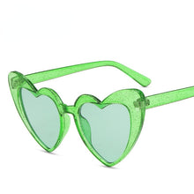 Load image into Gallery viewer, 2023 Big Peach Heart Transparent Candy Particles Sunglasses for Men and Women Peach Heart Fluorescent Particles Glasses