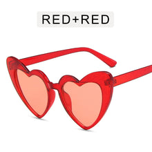 Load image into Gallery viewer, 2023 Big Peach Heart Transparent Candy Particles Sunglasses for Men and Women Peach Heart Fluorescent Particles Glasses