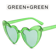 Load image into Gallery viewer, 2023 Big Peach Heart Transparent Candy Particles Sunglasses for Men and Women Peach Heart Fluorescent Particles Glasses
