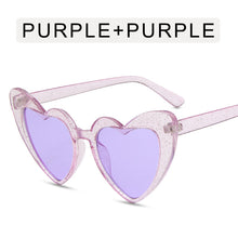 Load image into Gallery viewer, 2023 Big Peach Heart Transparent Candy Particles Sunglasses for Men and Women Peach Heart Fluorescent Particles Glasses