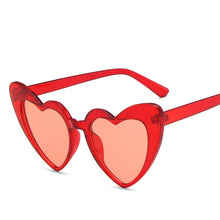 Load image into Gallery viewer, 2023 Big Peach Heart Transparent Candy Particles Sunglasses for Men and Women Peach Heart Fluorescent Particles Glasses