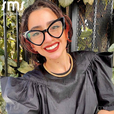 2023 Cat Eye Computer Glasses Women Anti Blue Triangle Optical Frames Ladies Eyewear Spectacle Eyeglass