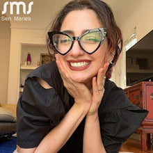 Load image into Gallery viewer, 2023 Cat Eye Computer Glasses Women Anti Blue Triangle Optical Frames Ladies Eyewear Spectacle Eyeglass