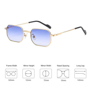 2023 Classic Polygon Small Sunglasses Men Lady  Steampunk Metal Frame Sun Glasses Women Elastic Legs Oculos De Sol