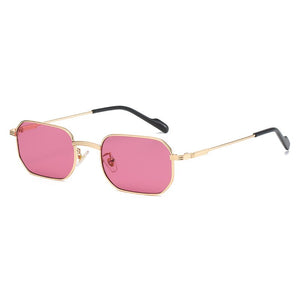 2023 Classic Polygon Small Sunglasses Men Lady  Steampunk Metal Frame Sun Glasses Women Elastic Legs Oculos De Sol