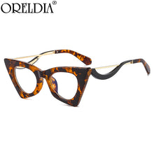 Load image into Gallery viewer, 2023 Big Cat Eye Anti-blue Glasses Women Vintage Unique Marbling Frame Eyeglasses Female Leopard Spectacles Oculos
