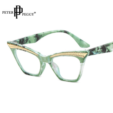 2023 Big Cat Eye Glasses Women Vintage Unique Frame Eyeglasses Female Leopard Spectacles Oculos Prescription Eyewear
