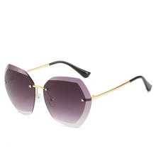 Load image into Gallery viewer, 2023 Brand Design Vintage Rimless Pilot Sunglasses Women Men Retro Cutting Lens Gradient Sun Glasses Female UV400