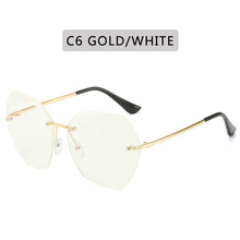 Load image into Gallery viewer, 2023 Brand Design Vintage Rimless Pilot Sunglasses Women Men Retro Cutting Lens Gradient Sun Glasses Female UV400