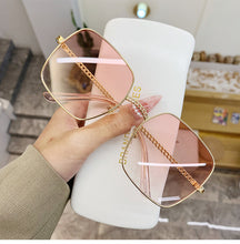 Load image into Gallery viewer, 2023 Classic Oversize Sunglasses Women Brand Designer Metal Big Frame  Shades Sun Glasses Eyewear Gafas UV400