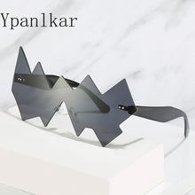 Load image into Gallery viewer, 2023 Funny Wave Party Sunglasses Women Oversized One Piece Sun Glasses Female Rimless Shades Men Oculos De Sol